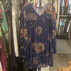 Navy floral dress